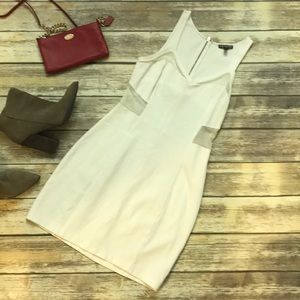 Express White Dress with sheer panel cut outs